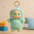 Mint Green Plush Toy Cartoon Keychain with Hook Colorful Animal Mint Green