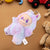 Light Purple Plush Toy Cartoon Keychain with Hook Colorful Light Purple Have a Seat Vinyl Plush Blind Box (1 Pc)