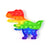 Fun Dinosaur Shaped Push Pop Bubble Toy