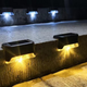 Outdoor LED Stair Step & Fence Lamp – Solar-Powered, Waterproof (Pack of 4)