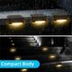 Outdoor LED Stair Step & Fence Lamp – Solar-Powered, Waterproof (Pack of 4)