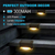 Outdoor LED Stair Step & Fence Lamp – Solar-Powered, Waterproof (Pack of 4)