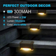 Outdoor LED Stair Step & Fence Lamp – Solar-Powered, Waterproof (Pack of 4)