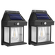 Outdoor Waterproof Solar Wall Lamp – 10 Lumen Warm Tungsten Filament (Pack Of 2)