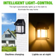 Outdoor Waterproof Solar Wall Lamp – 10 Lumen Warm Tungsten Filament (Pack Of 2)