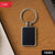 Metro Stripe Executive Black & Silver Keychain