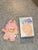 Pink Plush Toy Cartoon Keychain with Hook Colorful Animal Pink Have a Seat Vinyl Plush Blind Box  (1 Pc)