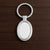 Sleek Oval Metal Keychain